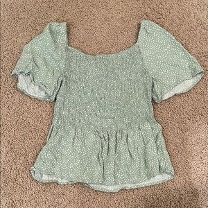 URBAN Romantics Mint Green Dotted Blouse